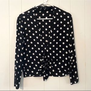 REFORMATION polka dot blouse